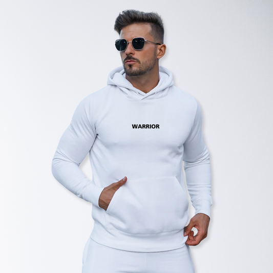 Warrior White Hoodie For Men