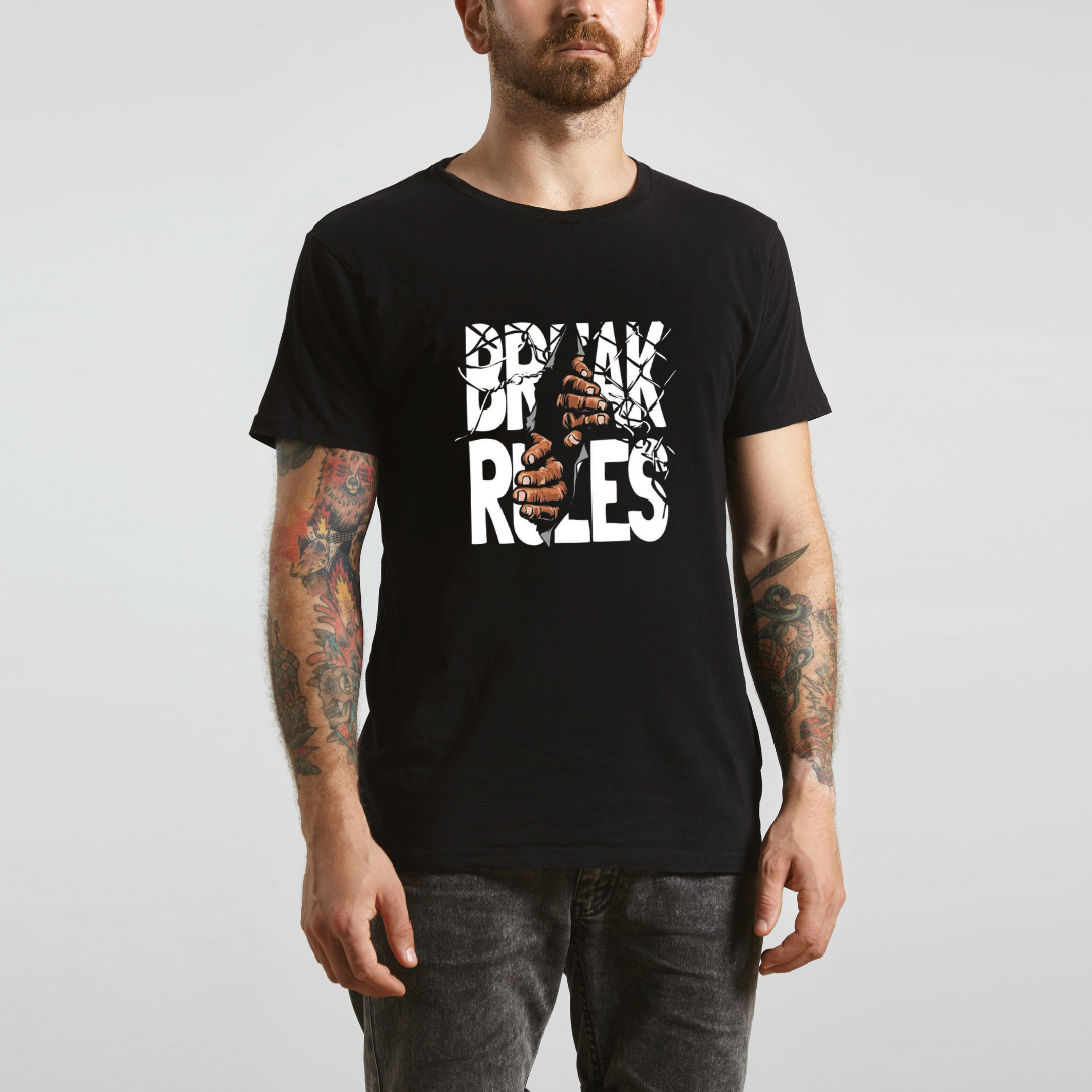 Break Rule Printed T-Shirt For Men