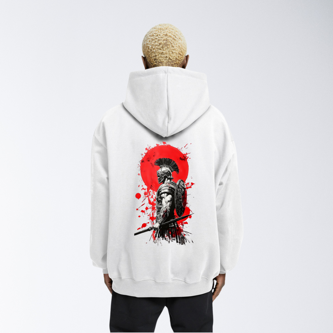 Warrior White Hoodie For Men