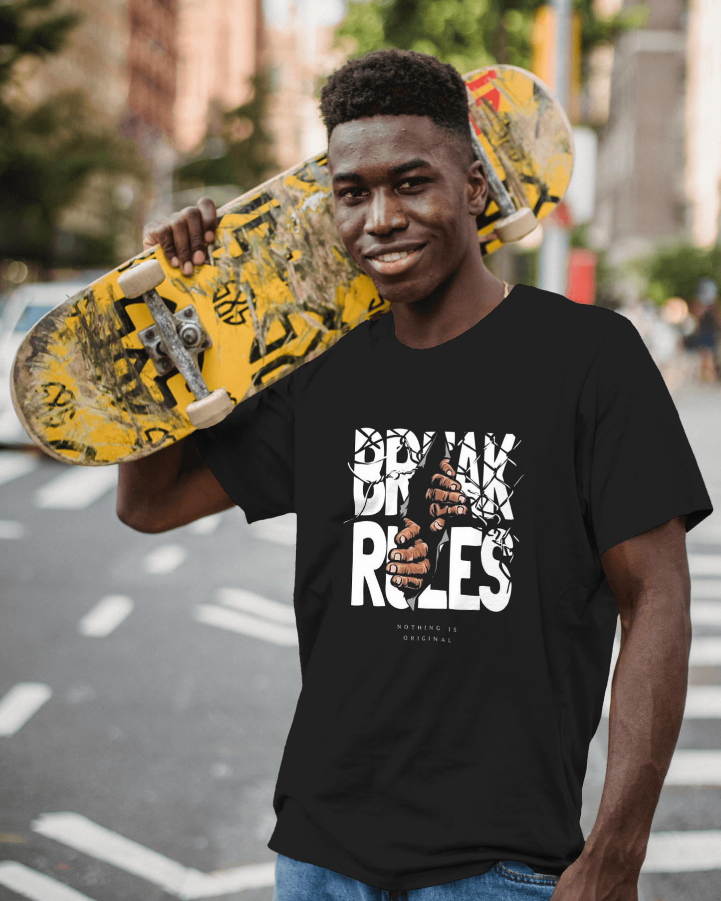 Break Rule Printed T-Shirt For Men